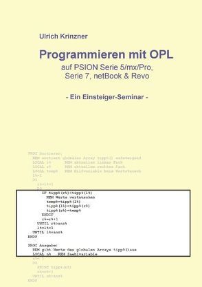 Programmieren mit OPL von Krinzner,  Ulrich