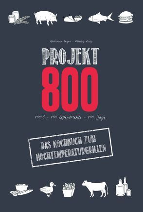 Projekt 800 – Das Kochbuch zum Hochtemperaturgrillen von Beyer,  Korbinian, Diez,  Moritz