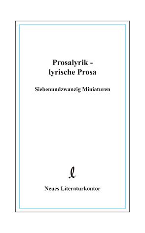 Prosalyrik – lyrische Prosa von Mummendey,  Dorothea, Mummendey,  Hans D