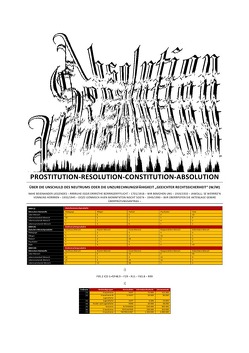 PROSTITUTION-RESOLUTION-CONSTITUTION-ABSOLUTION von Alt,  Atlas, Brinkmichel,  Carlus, Hansch,  Helmut, Kohl,  Telea, Visser,  Lit