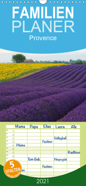 Provence von Christian Heeb – Familienplaner hoch (Wandkalender 2021 , 21 cm x 45 cm, hoch) von Heeb,  Christian