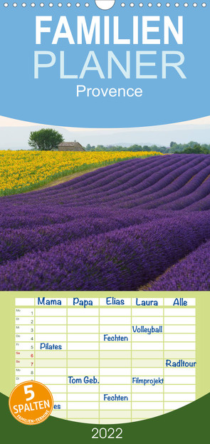 Familienplaner Provence von Christian Heeb (Wandkalender 2022 , 21 cm x 45 cm, hoch) von Heeb,  Christian