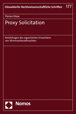 Proxy Solicitation von Klose,  Florian