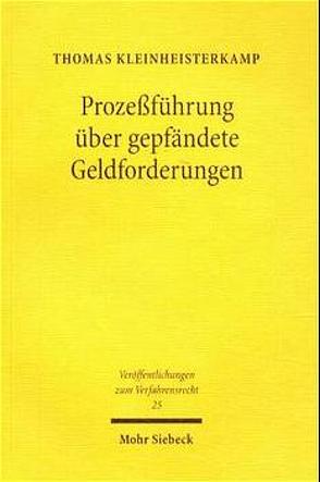 Prozeßführung über gepfändete Geldforderungen von Kleinheisterkamp,  Thomas