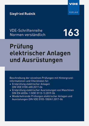 Prüfung elektrischer Anlagen und Ausrüstungen von Rudnik,  Siegfried