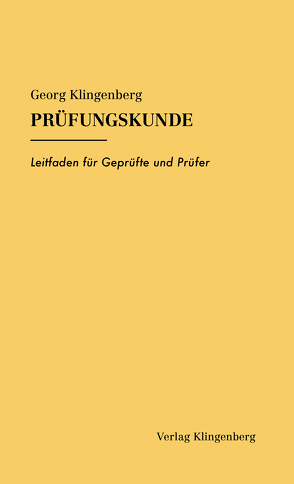 Prüfungskunde von Klingenberg,  Georg