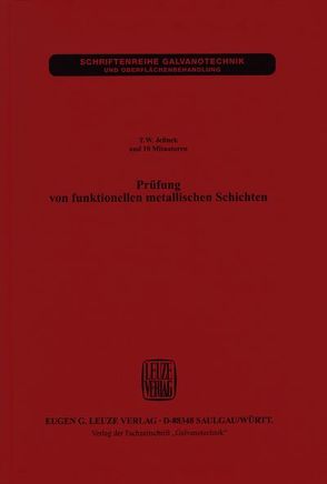 Prüfung von funktionellen metallischen Schichten von Jelinek,  T W