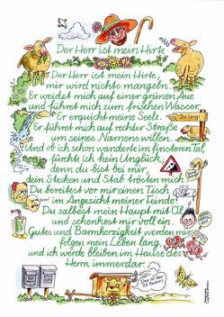 Psalmenkarte: Der Herr ist mein Hirte, Psalm 23 von Layer-Stahl,  Dorothea