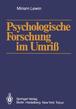 Psychologische Forschung im Umriß von Khan,  Fatima, Lewin,  Miriam, Sepeur,  N.W.