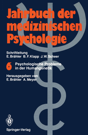 Psychologische Probleme in der Humangenetik von Brähler,  Elmar, Meyer,  Annelene