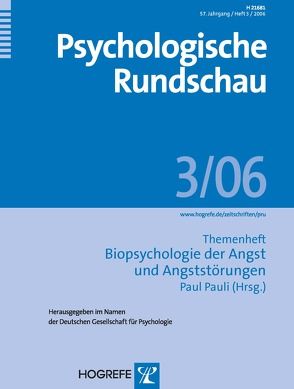 Biopsychologie der Angst und Angststörungen von Pauli,  Paul