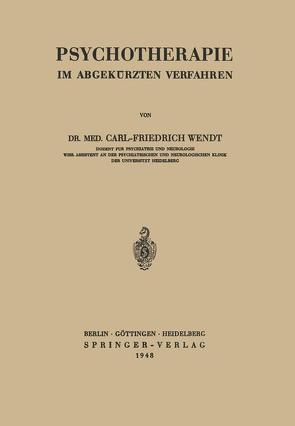 Psychotherapie von Wendt,  Carl-Friedrich