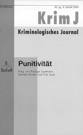 Punitivität von Klimke,  Daniela, Lautmann,  Rüdiger, Sack,  Fritz