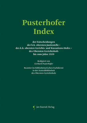 Pusterhofer Index von Pusterhofer,  Gerhard