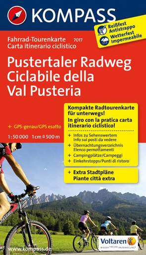 Fahrrad-Tourenkarte Pustertaler Radweg – Ciclabile della Val Pusteria von KOMPASS-Karten GmbH