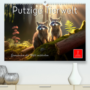 Putzige Tierwelt – gemeinsam die Welt entdecken (hochwertiger Premium Wandkalender 2024 DIN A2 quer), Kunstdruck in Hochglanz von Roder,  Peter