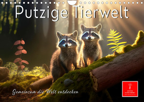 Putzige Tierwelt – gemeinsam die Welt entdecken (Wandkalender 2024 DIN A4 quer), CALVENDO Monatskalender von Roder,  Peter