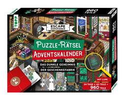 Puzzle-Rätsel-Adventskalender – Das dunkle Geheimnis der Geschenkefabrik. 24 Puzzles mit insgesamt 960 Teilen von Knoblich,  Max, Pieper,  Hans