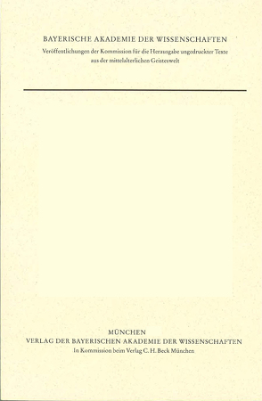 Quaestiones in Tertium et Quartum Librum Sententiarum von de la Mare,  Guillelmus, Kraml,  Hans