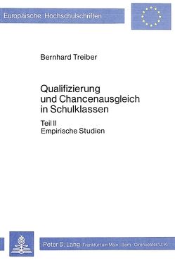 Qualifizierung und Chancenausgleich in Schulklassen von Treiber,  Bernhard