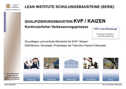 QUALIFIZIERUNGSBAUSTEIN KVP / KAIZEN von Tautrim,  Jörg