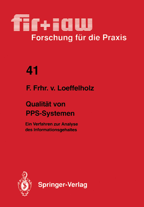 Qualität von PPS-Systemen von Loeffelholz,  Friedrich v.