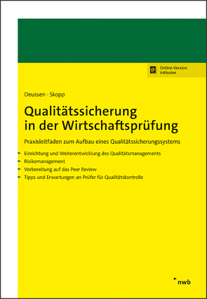 Qualitätssicherung in der Wirtschaftsprüfung von Deussen,  Reiner, Skopp,  Hanns R.