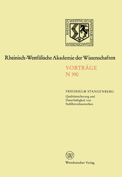 Qualitätssicherung und Dauerhaftigkeit von Stahlbetonbauwerken von Stangenberg,  Friedhelm