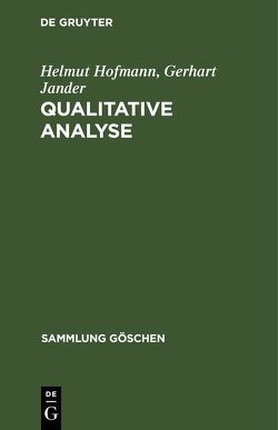 Qualitative Analyse von Hofmann,  Helmut, Jander,  Gerhart