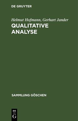 Qualitative Analyse von Hofmann,  Helmut, Jander,  Gerhart