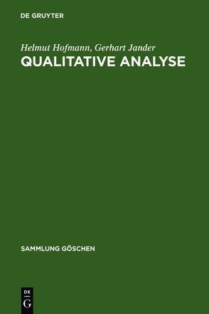 Qualitative Analyse von Hofmann,  Helmut, Jander,  Gerhart