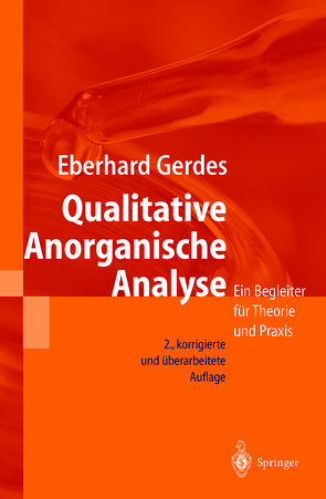 Qualitative Anorganische Analyse von Gerdes,  Eberhard