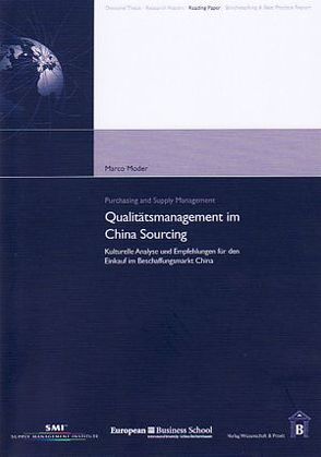 Qualitätsmanagement im China Sourcing von Moder,  Marco