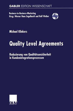 Quality Level Agreements von Klinkers,  Michael