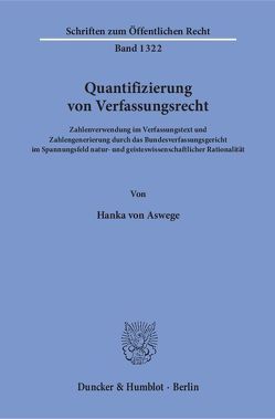 Quantifizierung von Verfassungsrecht. von Aswege,  Hanka von