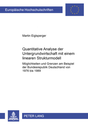 Quantitative Analyse der Untergrundwirtschaft mit einem linearen Strukturmodell von Eiglsperger,  Martin