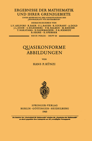 Quasikonforme Abbildungen von Künzi,  H.P.