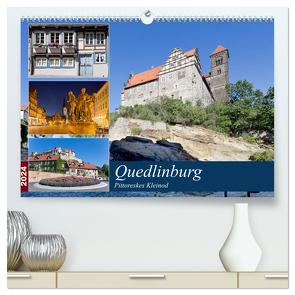 Quedlinburg – Pittoreskes Kleinod (hochwertiger Premium Wandkalender 2024 DIN A2 quer), Kunstdruck in Hochglanz von boeTtchEr,  U