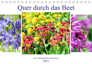 Quer durch das Beet – Die Lieblingsblüten der Insekten (Tischkalender 2021 DIN A5 quer) von Frost,  Anja