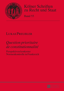 «Question prioritaire de constitutionnalité» von Preußler,  Lukas