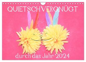 QUIETSCHVERGNÜGT durch das Jahr 2024 (Wandkalender 2024 DIN A4 quer), CALVENDO Monatskalender von Hampe-Neves,  Sabine