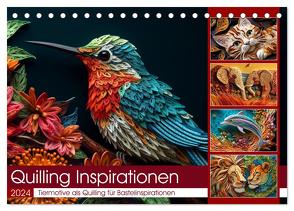 Quilling Inspirationen (Tischkalender 2024 DIN A5 quer), CALVENDO Monatskalender von Waurick,  Kerstin