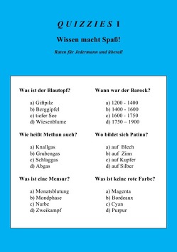 Quizzies I von Wegner,  Jennifer