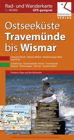 Rad- und Wanderkarte Ostseeküste Travemünde bis Wismar von Goerlt,  Heidi, Klemmer,  Klaus, Kuhlmann,  Chrisian, Wachter,  Thomas