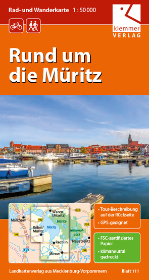 Rad- und Wanderkarte Rund um die Müritz von Goerlt,  Heidi, Klemmer,  Klaus, Kuhlmann,  Christian, Wachter,  Thomas