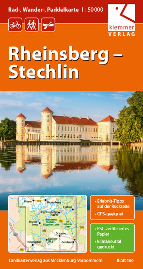 Rad-, Wander und Paddelkarte Rheinsberg – Stechlin von Goerlt,  Heidi, Klemmer,  Klaus, Kuhlmann,  Christian, Wachter,  Thomas