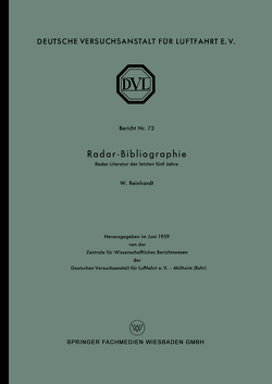 Radar-Bibliographie von Reinhardt,  Wolfgang