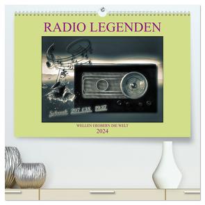 RADIO LEGENDEN (hochwertiger Premium Wandkalender 2024 DIN A2 quer), Kunstdruck in Hochglanz von Voßen - Herzog von Laar am Rhein,  W.W.