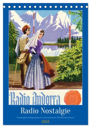 Radio Nostalgie – Empfangsbestätigungskarten internationaler Rundfunkstationen (Tischkalender 2024 DIN A5 hoch), CALVENDO Monatskalender von von Loewis of Menar,  Henning