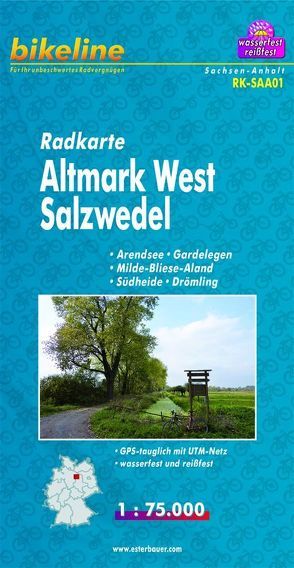 Radkarte Altmark West Salzwedel (RK-SAA01) von Esterbauer Verlag